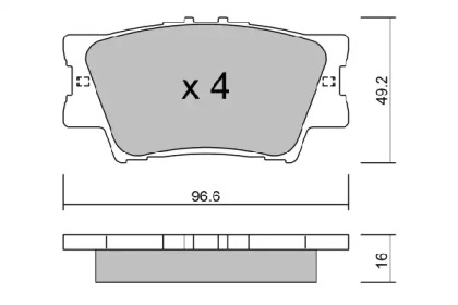 Комплект тормозных колодок AISIN BPTO-2007